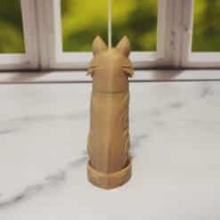 Carved Wood-Style Wolf Totem - Back