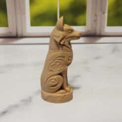 Carved Wood-Style Wolf Totem - Right