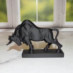 Charging Bull Sculpture - Left