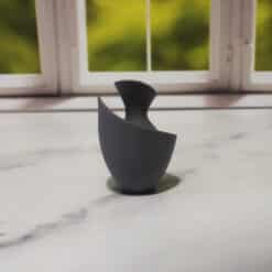 Curved Silhouette Twist Vase - Back