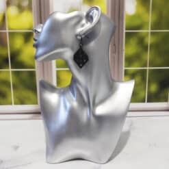 Dice Matte PLA 3D Printed Earrings - Head