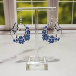 Fairy on the Moon Matte PLA 3D Printed Earrings - Back