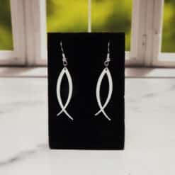 Fish Matte PLA 3D Printed Earrings - Front