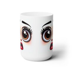 Funny Face Alarmed Surprise 15oz Mug - Front
