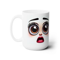 Funny Face Alarmed Surprise 15oz Mug - Left