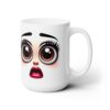 Funny Face Alarmed Surprise 15oz Mug - Right