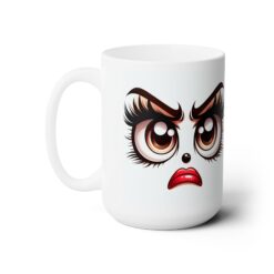 Funny Face Angry Frustration 15oz Mug - Left