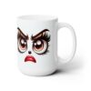 Funny Face Angry Frustration 15oz Mug - Right