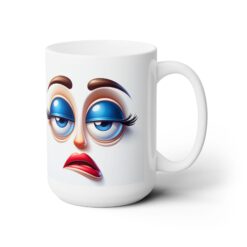 Funny Face Bored Indifference 15oz Mug - Right