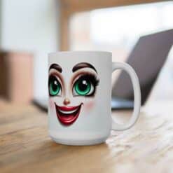 Funny Face Delighted Joy 15oz Mug - Lifestyle