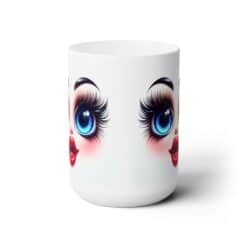Funny Face Delighted Wonder 15oz Mug - Front