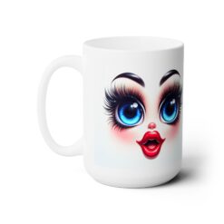 Funny Face Delighted Wonder 15oz Mug - Left