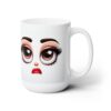 Funny Face Displeased Sigh 15oz Mug - Right
