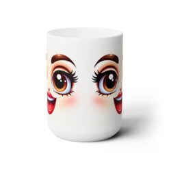 Funny Face Excited Delight 15oz Mug - Front