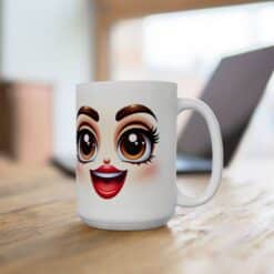 Funny Face Excited Delight 15oz Mug - Lifestyle