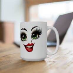 Funny Face Flirtatious Delight 15oz Mug - Lifestyle