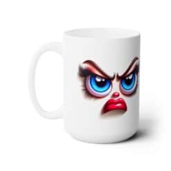 Funny Face Furious Disapproval 15oz Mug - Left