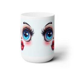 Funny Face Gasping Surprise 15oz Mug - Front
