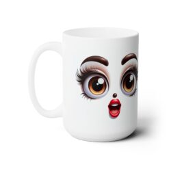 Funny Face Gleeful Amazement 15oz Mug - Left