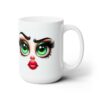 Funny Face Grumpy Glare 15oz Mug - Right