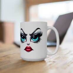 Funny Face Icy Contempt 15oz Mug - Lifestyle
