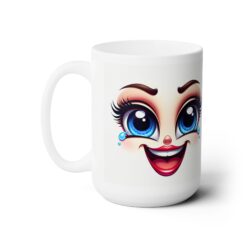 Funny Face Joyful Laughter 15oz Mug - Left