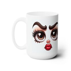 Funny Face Judgy Side-Eye 15oz Mug - Left