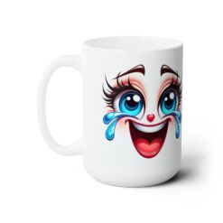 Funny Face Laughing to Tears 15oz Mug - Left