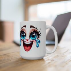 Funny Face Laughing to Tears 15oz Mug - Lifestyle
