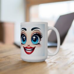 Funny Face Manic Enthusiasm 15oz Mug - Lifestyle