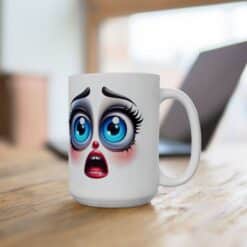Funny Face Panic 15oz Mug - Lifestyle