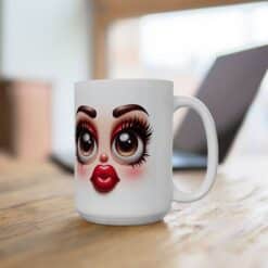 Funny Face Pouty Face 15oz Mug - Lifestyle