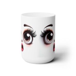 Funny Face Shocked Surprise 15oz Mug - Front
