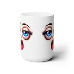 Funny Face Speechless Awe 15oz Mug - Front