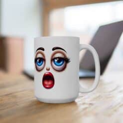 Funny Face Speechless Awe 15oz Mug - Lifestyle