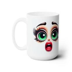 Funny Face Stunned Awe 15oz Mug - Left