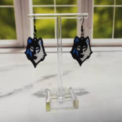 Husky Matte PLA 3D Printed Earrings - Front