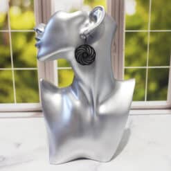 Hypnotic Swirl Matte PLA 3D Printed Earrings - Head