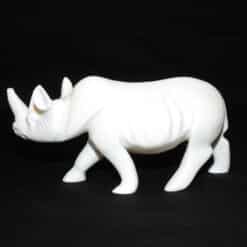 Kenyan White Rhino Sculpture - Left