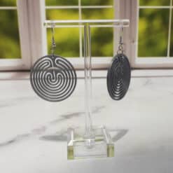Labyrinth Elegance PLA 3D Printed Earrings - Back