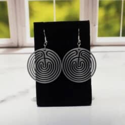 Labyrinth Elegance PLA 3D Printed Earrings - Front