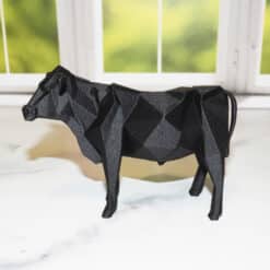 Low Poly Cow Sculpture - Left