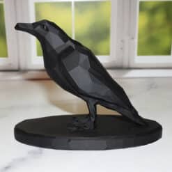 Low Poly Crow Sculpture - Left