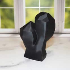 Low Poly Faces Sculpture - Back
