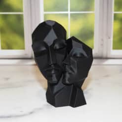 Low Poly Faces Sculpture - Front