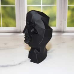 Low Poly Faces Sculpture - Left