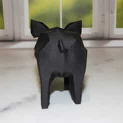 Low Poly Pig Sculpture - Back