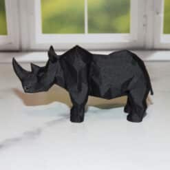 Low Poly Rhino Sculpture - Left