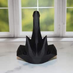 Low Poly Swan Sculpture - Back