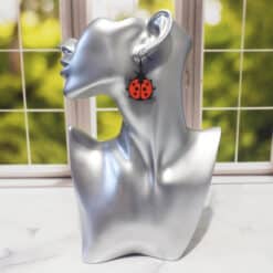 Lucky Ladybug Matte PLA 3D Printed Earrings - Head